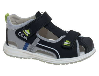 R511311211BK Чёр 27-2,28-2,29-2,30-2,31-2 Сказка П/ботинки Школа Сандалеты Иск.мат, Кожподклад Лето Муж