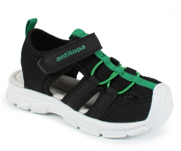 AL 17856 Чёр 32-1,33-1,34-1,35-1,36-1,37-1 Antilopa Туфли Актив.отдых Сандалеты Текстиль, Текстиль Лето Муж