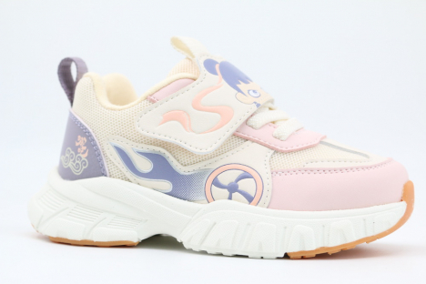 71554-1 бежевый-розовый 22-1,23-1,24-1,25-1,26-1 Kapika П/ботинки Актив.отдых Кроссовки Иск.мат, Текстиль, ЭВА/ТЭП В/О жен