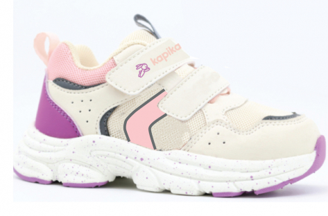 71555-2 бежевый-розовый 22-1,23-1,24-1,25-1,26-1 Kapika П/ботинки Актив.отдых Кроссовки Иск.мат, Текстиль, ЭВА/ТЭП В/О жен