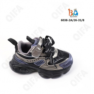 RC51_6038-2A Чёр 26-1,27-1,28-2,29-2,30-1,31-1 Boys and Girls П/ботинки Актив.отдых Кроссовки Иск.мат, Текстиль, ЭВА (EVA-Этиленвинилацетат) В/О Муж