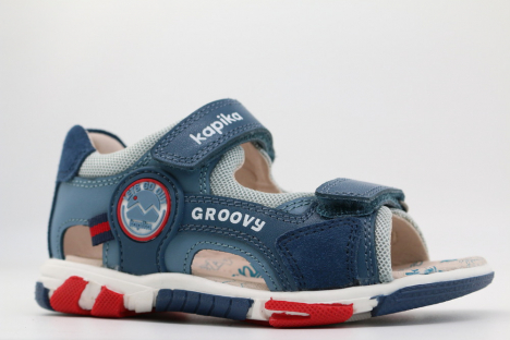 31876-1 Син 23-1,24-1,25-1,26-1,27-1 Kapika Туфли Повсед Сандалеты Нат.кожа, Кожподклад, ТЭП (термоэластопласт) Лето Муж