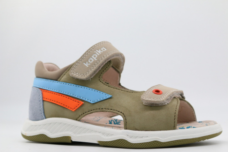 31938к-2 Олив 23-1,24-1,25-1,26-1,27-1 Kapika Туфли Повсед Сандалеты Иск.мат, Кожподклад, ТЭП (термоэластопласт) Лето Муж