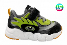 90-504B/10 Серый / зелёный 22-1,23-2,24-2,25-2,26-2,27-1 Indigo kids П/ботинки Актив.отдых Кроссовки Иск.мат, Текстиль, ЭВА В/О Муж