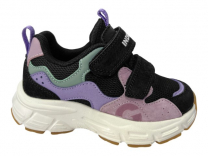 92-2070F Чёрный / розовый / ментол 27-2,28-2,29-2,30-2,31-2,32-2 Indigo kids П/ботинки Актив.отдых Кроссовки Иск.мат, Текстиль, ЭВА / ТЭП В/О жен