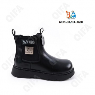 RC51_6921-3A Чёр 31-1,32-1,33-2,34-2,35-1,36-1 Boys and Girls Ботинки Повсед Челси Иск.мат, Байка/Флис, ТПР (TPR-Термопластичная резина) В/О жен