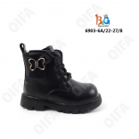 RC51_6903-6A Чёр 22-1,23-1,24-2,25-2,26-1,27-1 Boys and Girls Ботинки Повсед Дерби Иск.мат, Байка/Флис, ТПР (TPR-Термопластичная резина) В/О жен