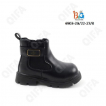 RC51_6903-2A Чёр 22-1,23-1,24-2,25-2,26-1,27-1 Boys and Girls Ботинки Повсед Челси Иск.мат, Байка/Флис, ТПР (TPR-Термопластичная резина) В/О жен