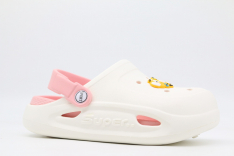 82257-1 белый-розовый 28-1,29-1,30-1,31-1,32-1,33-1,34-1,35-1 Kapika Туфли Пляж Кроксы ЭВА, Без подклада, ЭВА Лето жен