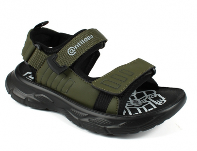 AL 17482 Зел 31-1,32-1,33-1,34-1,35-1,36-1 Antilopa Туфли Актив.отдых Сандалии Иск.мат, Текстиль Лето Муж
