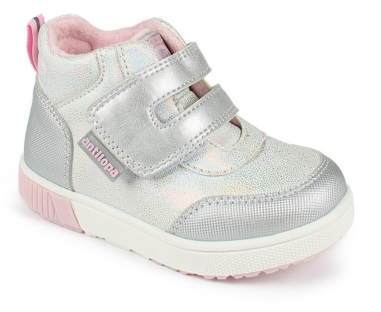 AL 17853 Сереб 22-1,23-1,24-1,25-1,26-1,27-1 Antilopa Ботинки Повсед Оксфорд Иск.мат, Байка/Флис В/О жен