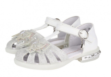 AL 17987 Сереб 26-1,27-1,28-1,29-1,30-1,31-1 Antilopa Туфли Празд Сандалеты Иск.мат, Кожподклад Лето жен