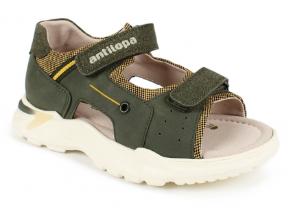 AL 13742-1 хаки 26-1,27-1,28-1,29-1,30-1,31-1 Antilopa Туфли Повсед Сандалеты Иск.мат, Кожподклад Лето Муж