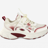 731249н-2 белый-бордовый 31-1,32-1,33-1,34-1,35-1 Kapika П/ботинки Актив.отдых Кроссовки Иск.мат, Текстиль, ЭВА/ТЭП В/О жен