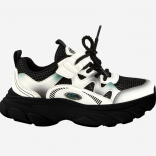 731249н-3 черный-белый 31-1,32-1,33-1,34-1,35-1 Kapika П/ботинки Актив.отдых Кроссовки Иск.мат, Текстиль, ЭВА/ТЭП В/О жен