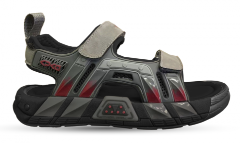 33934п-2 черный-серый 33-1,34-1,35-1,36-1,37-1 Kapika Туфли Актив.отдых Сандалии Иск.мат, Кожподклад, ПУ (полиуретан) Лето Муж