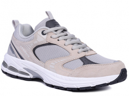 F7714-10 Беж 36-1,37-1,38-2,39-2,40-1,41-1 Strobbs П/ботинки Актив.отдых Кроссовки Нат.кожа, Текстиль, ЭВА,ТПР,ТПУ вставка В/О Муж