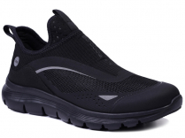 C3934-3 Чёр 41-1,42-2,43-2,44-2,45-1 Strobbs П/ботинки Актив.отдых Слипоны Текстиль, Текстиль, ЭВА,Резина Лето Муж