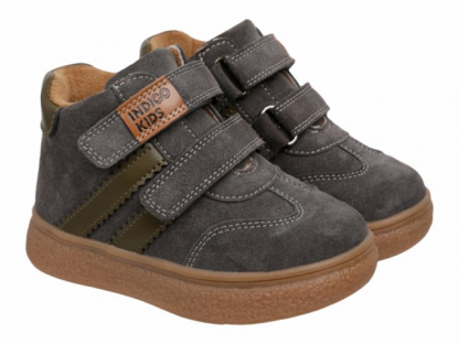 18-225B2 Сер 24-2,25-2,26-3,27-3 Indigo kids Ботинки Повсед Оксфорд Нат.кожа, Байка/Флис, ТЭП В/О Муж