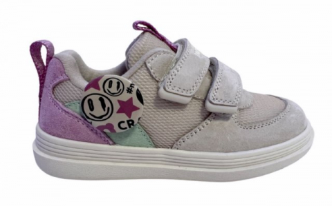 40-1030A Бежевый / розовый 25-2,26-2,27-2,28-2,29-2 Indigo kids П/ботинки Актив.отдых Кроссовки Иск.мат, Текстиль, ТЭП В/О жен