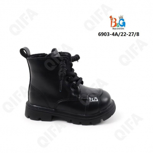 RC51_6903-4 Роз 22-1,23-1,24-2,25-2,26-1,27-1 Boys and Girls Ботинки Повсед Дерби Иск.мат, Байка/Флис, ТПР (TPR-Термопластичная резина) В/О жен