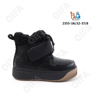 RC51_2355-3 Беж 32-1,33-1,34-2,35-2,36-1,37-1 Boys and Girls Ботинки Повсед Дерби Иск.мат, Иск.шерсть, ТПР (TPR-Термопластичная резина) Зима жен
