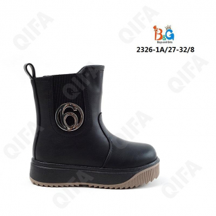 RC51_W2326-1 Чёр 27-1,28-1,29-2,30-2,31-1,32-1 Boys and Girls П/сапоги Повсед Веллингтон Иск.мат, Нат.шерсть, ТПР (TPR-Термопластичная резина) Зима же