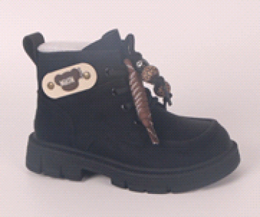 T-68186-A Чёр 27-1,28-1,29-1,30-1,31-1,32-1 Tom&Miki Ботинки Повсед Дерби Иск.мат, Байка/Флис, ТЭП В/О жен