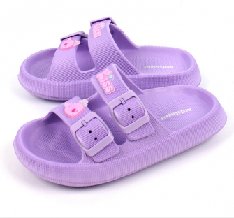QL122K Lilac Сир 30-2,31-2,32-2,33-2,34-2,35-2 Antilopa Туфли Пляж Шлепанцы/Пантолеты ЭВА, Без подклада Лето жен