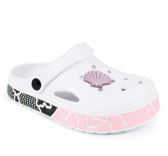 QL1356K White Бел 30-2,31-2,32-2,33-2,34-2,35-2 Antilopa Туфли Пляж Кроксы ЭВА, Без подклада Лето жен