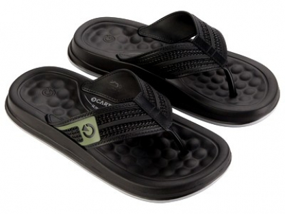 12209-AS408 Чёр 39/40-1,41-1,42-2,43-3,44-3,45/46-2 Cartago Туфли Пляж Вьетнамки ПВХ, Без подклада, ПВХ Лето Муж