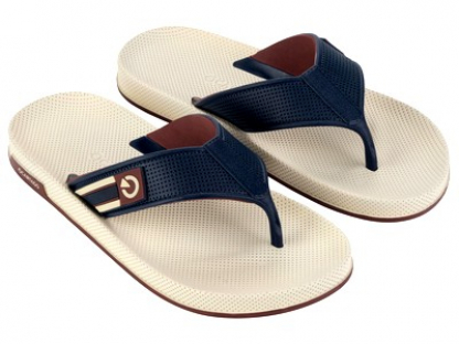 12302-AU608 синий-бежевый 39/40-1,41-1,42-2,43-3,44-3,45/46-2 Cartago Туфли Пляж Вьетнамки ПВХ, Без подклада, ПВХ Лето Муж