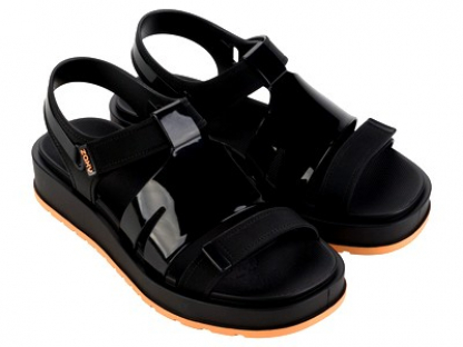 18856-AU393 Чёр 35/36-1,37-1,38-2,39-3,40-3,41/42-2 Zaxy Туфли Пляж Сандалии ПВХ, Без подклада, ПВХ Лето жен