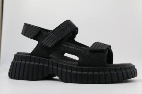 34578п-1 Чёр 36-1,37-1,38-1,39-1,40-1 Kapika Туфли Повсед Сандалии Иск.мат, Кожподклад, ЭВА/резина Лето жен