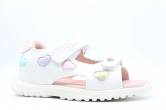 31861к-1 белый-розовый 23-1,24-1,25-1,26-1,27-1 Kapika Туфли Повсед Сандалеты Иск.мат, Кожподклад, ТЭП (термоэластопласт) Лето жен