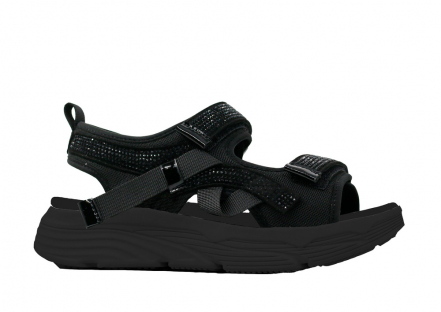 34595-2 Чёр 35-1,36-1,37-1,38-1,39-1 Kapika Туфли Повсед Сандалии Иск.мат, Текстиль, ЭВА/резина Лето жен