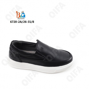 RC51_6720-2A Чёр 26-1,27-1,28-2,29-2,30-1,31-1 Boys and Girls П/ботинки Школа Слипоны Иск.мат, Иск.кожа, ЭВА (EVA-Этиленвинилацетат) В/О Муж