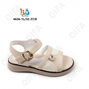 RC51_6636-1L Беж 32-1,33-1,34-2,35-2,36-1,37-1 Boys and Girls Туфли Повсед Сандалии Иск.мат, Иск.кожа, ПУ (PU-Полиуретан) Лето жен