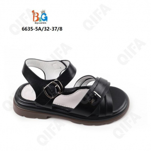 RC51_6635-5A Чёр 32-1,33-1,34-2,35-2,36-1,37-1 Boys and Girls Туфли Повсед Сандалии Иск.мат, Иск.кожа, ПУ (PU-Полиуретан) Лето жен