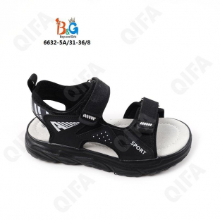 RC51_6632-5A Чёр 31-1,32-1,33-2,34-2,35-1,36-1 Boys and Girls Туфли Актив.отдых Сандалии Иск.мат, Текстиль, ЭВА (EVA-Этиленвинилацетат) Лето Муж