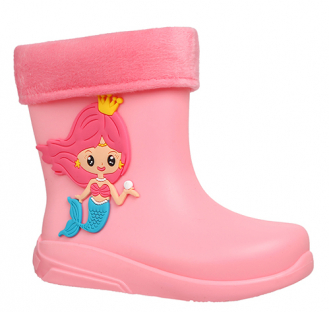 241PC-G9-4309 24-1,25-1,26-1,27-1,28-1 Flamingo Сапоги Повсед Веллингтон ПВХ, Чул.Флис, ПВХ В/О жен
