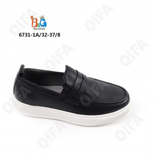 RC51_6731-1 Чёр 32-1,33-1,34-2,35-2,36-1,37-1 Boys and Girls П/ботинки Школа Лоферы Иск.мат, Иск.мат, ЭВА (EVA-Этиленвинилацетат) В/О Муж