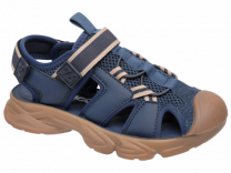 227-2030E Син 33-2,34-3,35-3,36-2,37-2 Indigo kids Туфли Актив.отдых Сандалеты Иск.мат, Текстиль, ПУ Лето Муж