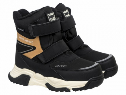 74-0701C2 Чёрный / песочный 34-2,35-2,36-3,37-3 Indigo kids Ботинки Повсед Оксфорд Softshell, Мемб/нат.шерсть, ЭВА / ТЭП Зима Муж