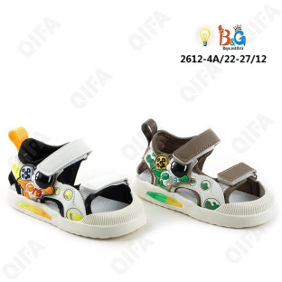 RC51_W2612-4A Микс 22-2,23-2,24-2,25-2,26-2,27-2 Boys and Girls Туфли Актив.отдых Сандалеты Иск.мат, Текстиль, ЭВА (EVA-Этиленвинилацетат) Лето Муж