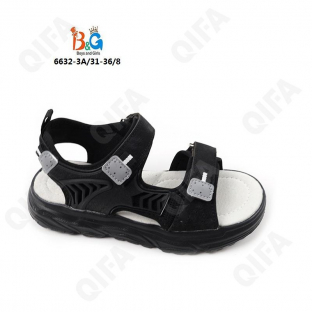 RC51_6632-3A Чёр 31-1,32-1,33-2,34-2,35-1,36-1 Boys and Girls Туфли Актив.отдых Сандалии Иск.мат, Текстиль, ЭВА (EVA-Этиленвинилацетат) Лето Муж