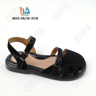 RC51_6633-2A Чёр 32-1,33-1,34-2,35-2,36-1,37-1 Boys and Girls Туфли Повсед Сандалеты Иск.мат, Иск.кожа, ПУ (PU-Полиуретан) Лето жен