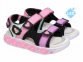 22-500E Чёрный / розовый 26-2,27-2,28-2,29-2,30-2,31-2 Indigo kids Туфли Актив.отдых Сандалии Иск.мат, Текстиль, ЭВА Лето жен