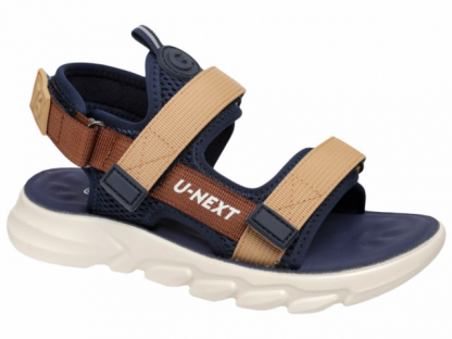 22-625B Синий / бежевый 31-2,32-2,33-2,34-2,35-2,36-2 Indigo kids Туфли Актив.отдых Сандалии Иск.мат, Текстиль, ПУ Лето Муж