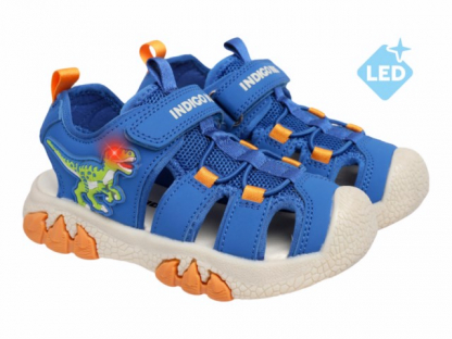 22-840B Гол 26-2,27-2,28-2,29-2,30-2 Indigo kids Туфли Актив.отдых Сандалеты Иск.мат, Текстиль, ТЭП Лето Муж